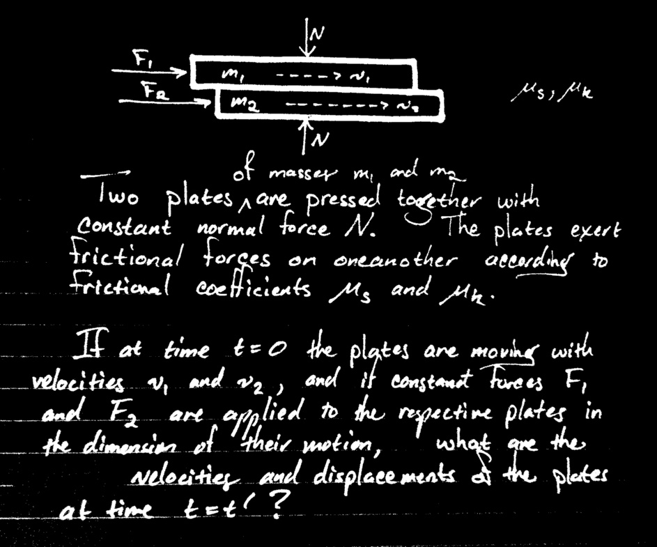 General Friction Problem of Two Plates