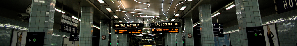 Stockholm train station sign